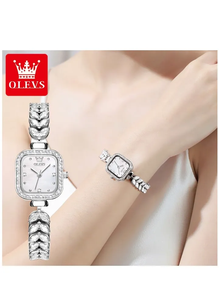 Watches for Women Fashion Quartz Stainless Steel Water Resistant Watch Silver 9987