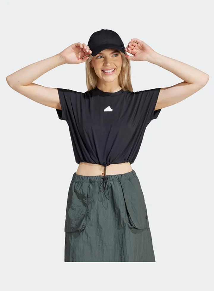 City Escape Crop T-Shirt With Bungee Cord