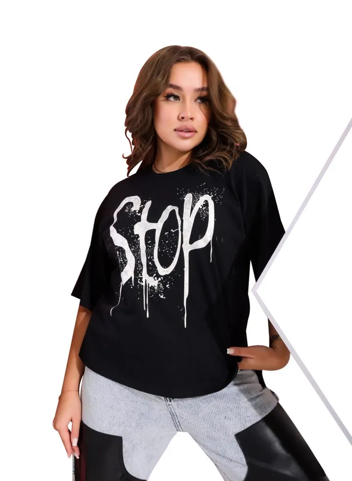 "Printed half sleeve T-shirt "