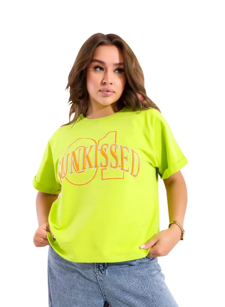 "Printed half sleeve T-shirt "