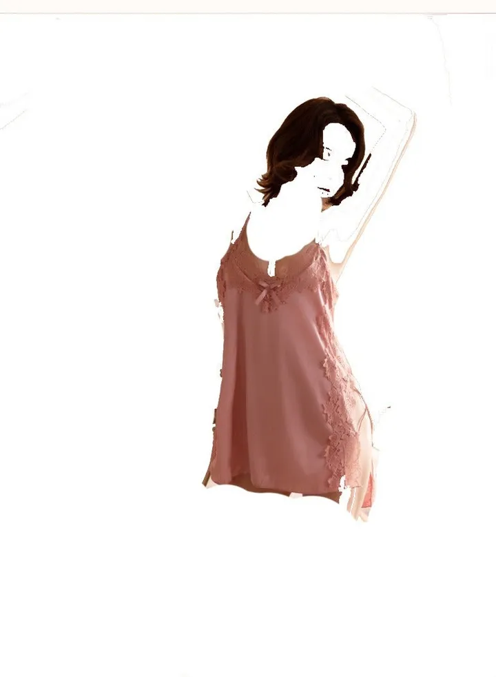 Women Lace Lingerie Nightgowns Babydoll Mini V Neck Nighty Sleepwear.