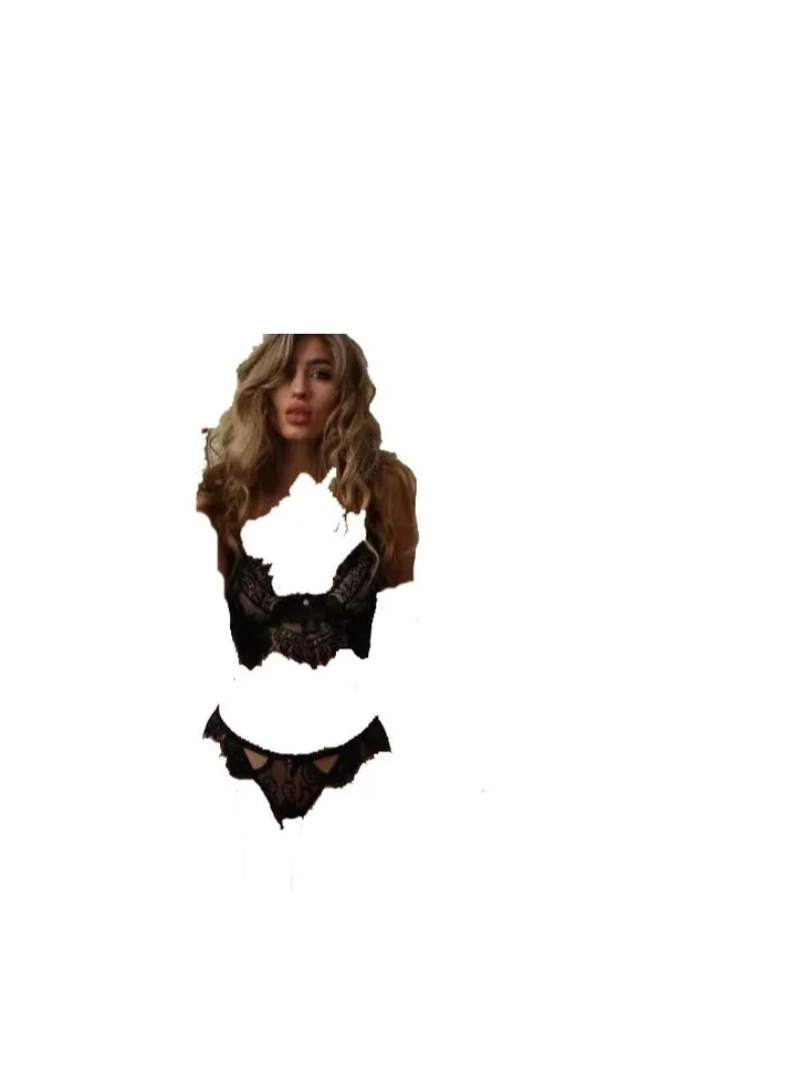 Women's 2 Piece Floral Lace Lingerie Set.