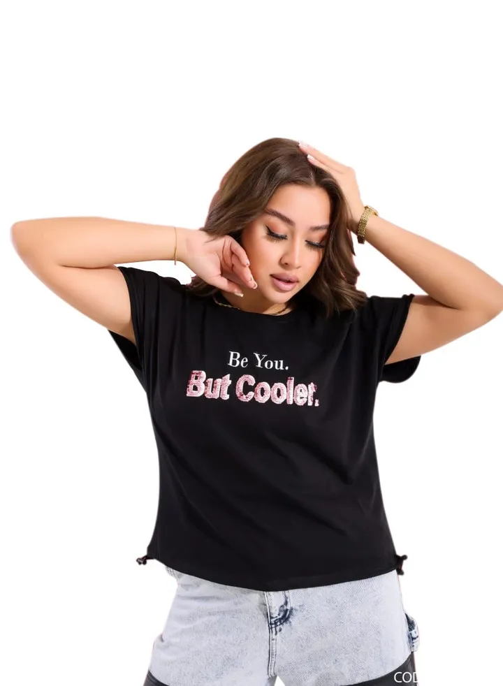 "Printed half sleeve T-shirt "