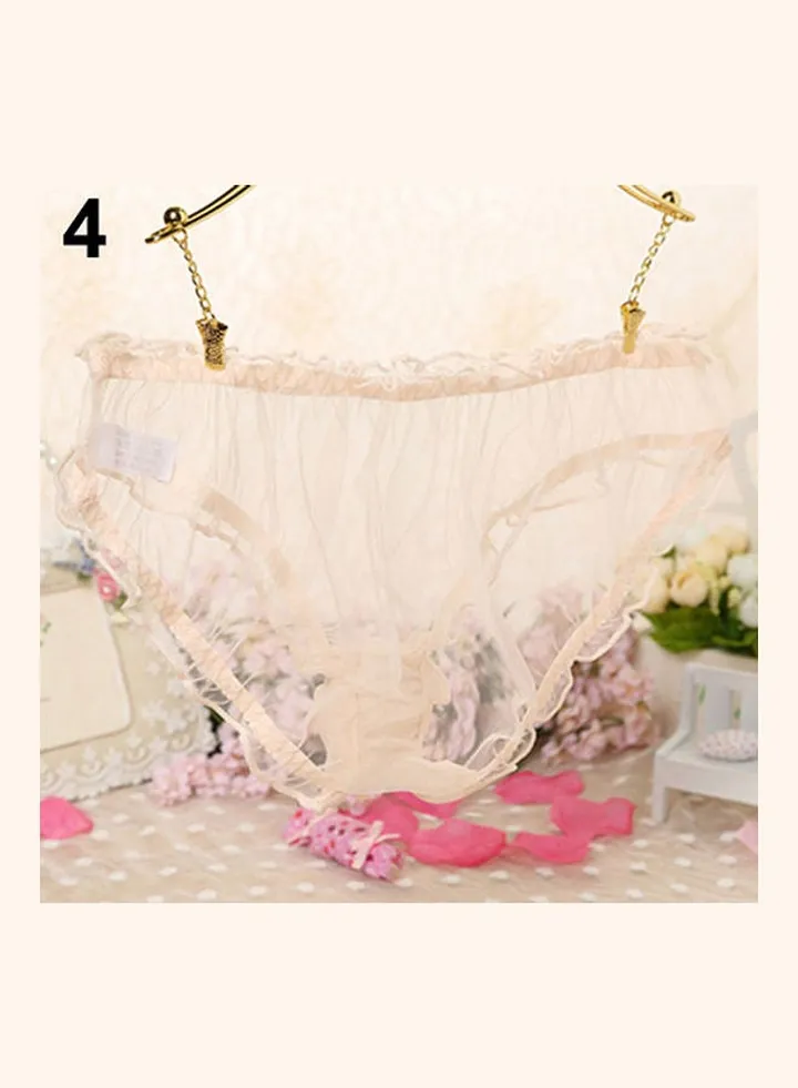 Lace Patchwork Underpants Underwear Pink