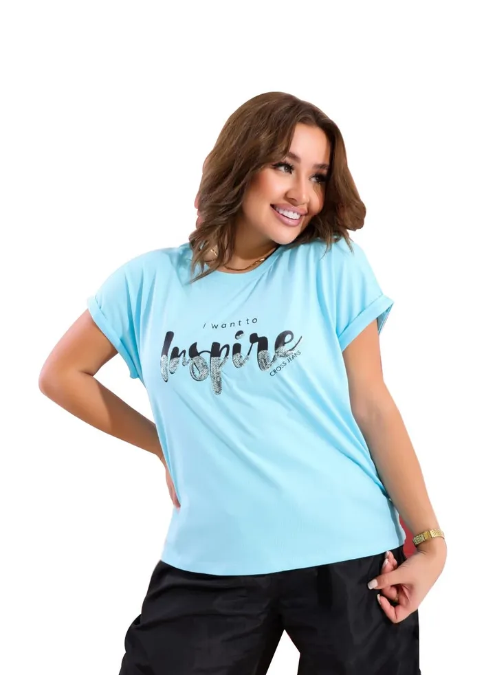 "Printed half sleeve T-shirt "