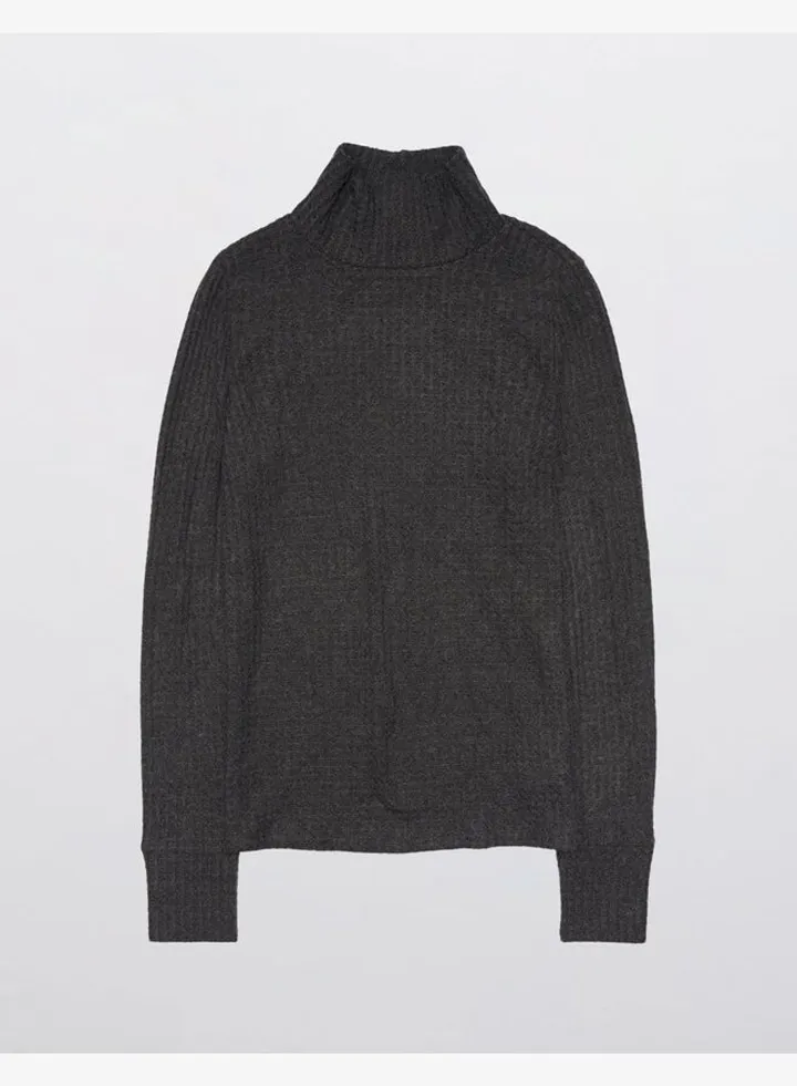 Aerie Waffle Long Sleeve Turtleneck T-Shirt