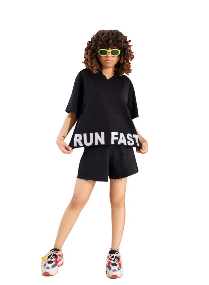 "Printed half sleeve T-shirt "