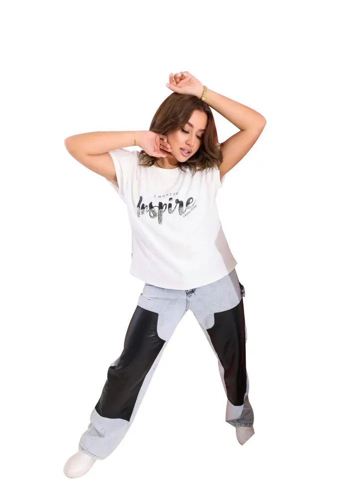 "Printed half sleeve T-shirt "