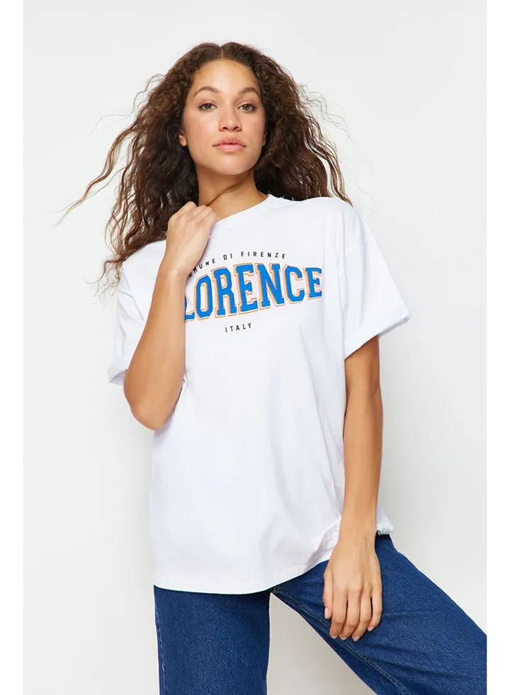 T-Shirt - White - Boyfriend