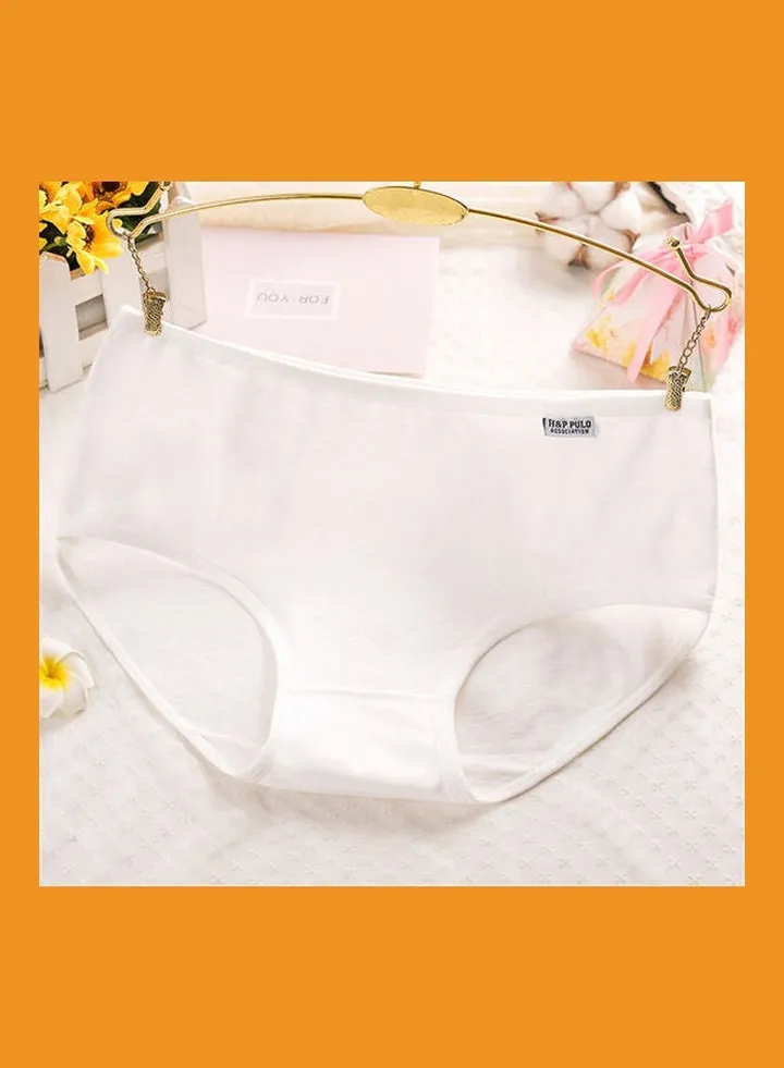 Soft Comfortable Breathable Triangle Elasticity Briefs Underpants White