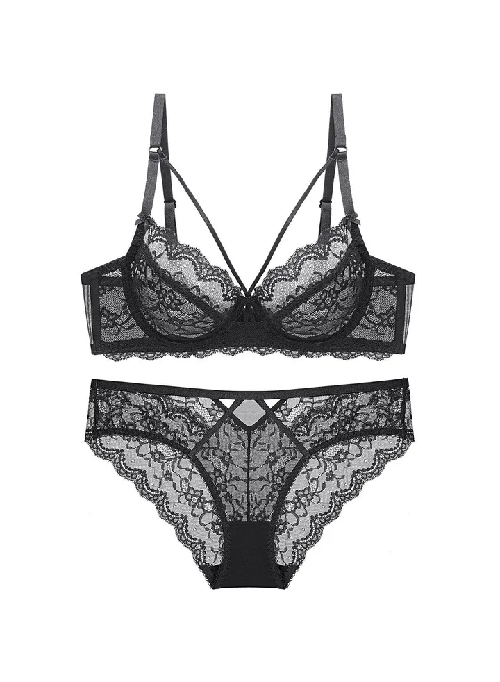 Squality Women's Underwear Set Black