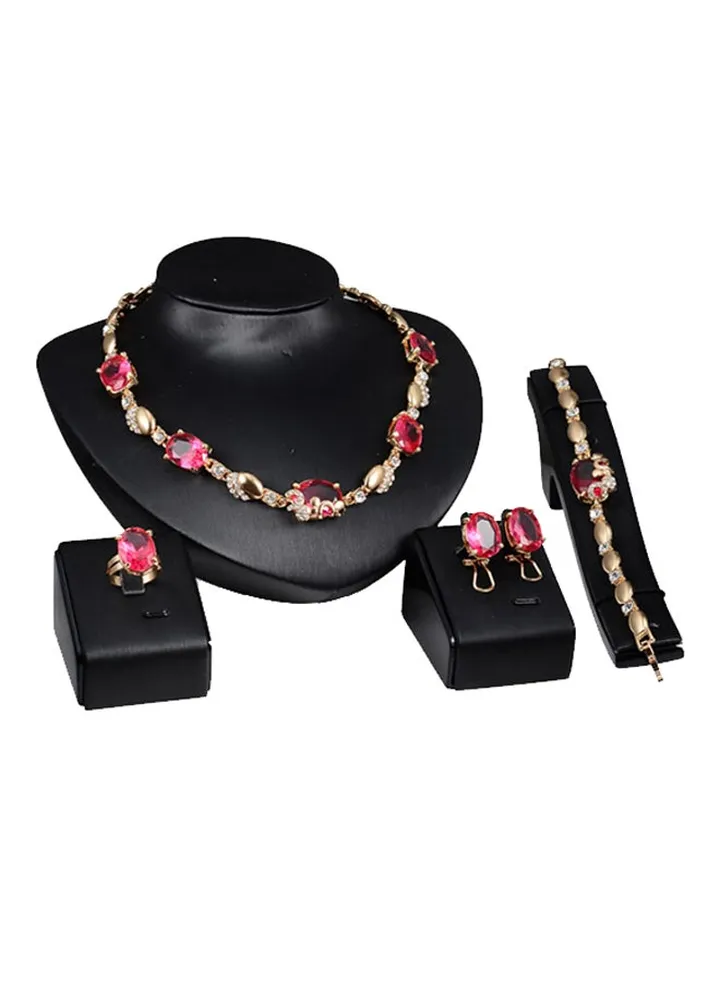 4-Piece Necklace Earring Jewelry Set