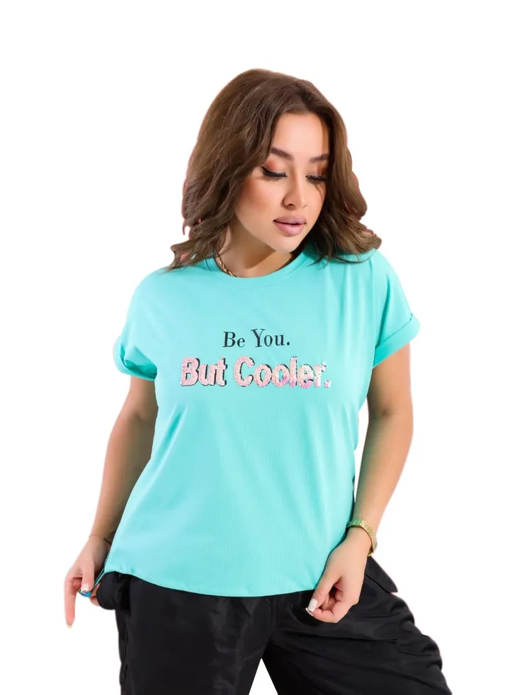 "Printed half sleeve T-shirt "