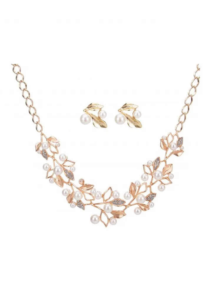 Pearl Pendant Necklace Jewelry Set