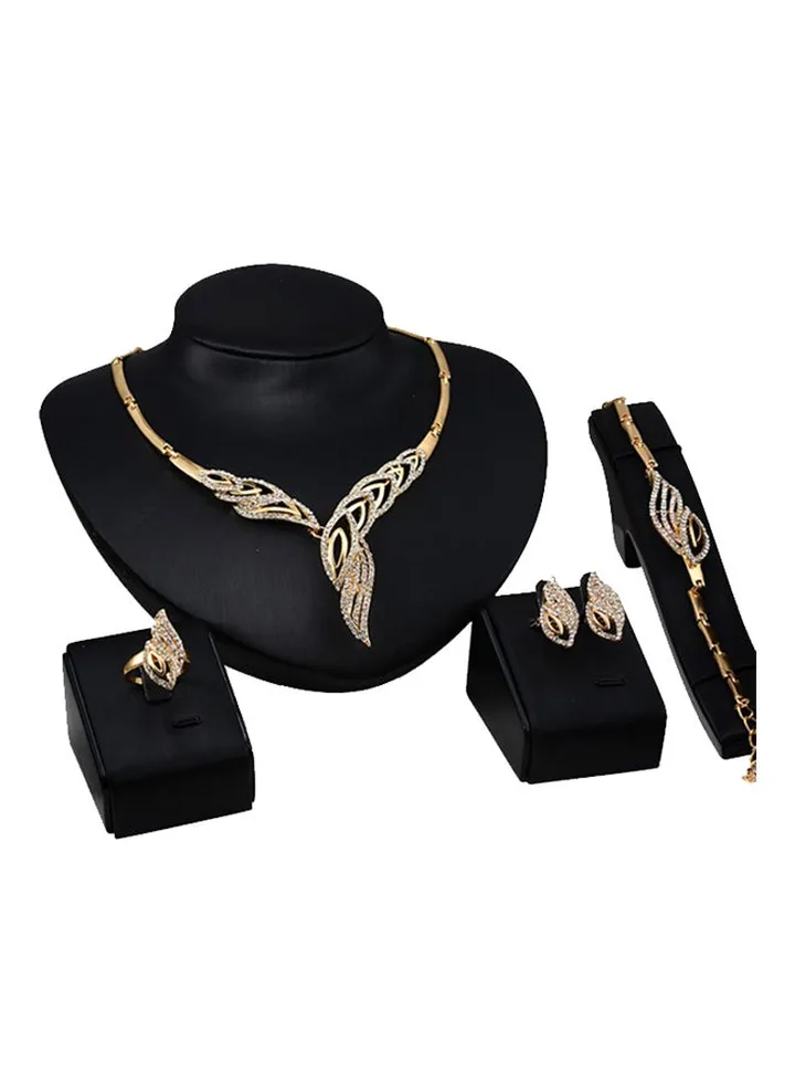 4-Piece Necklace Earring Jewelry Set