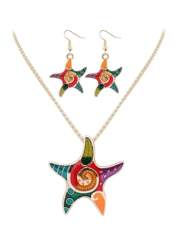 Starfish Oil Drop Jewellery Set