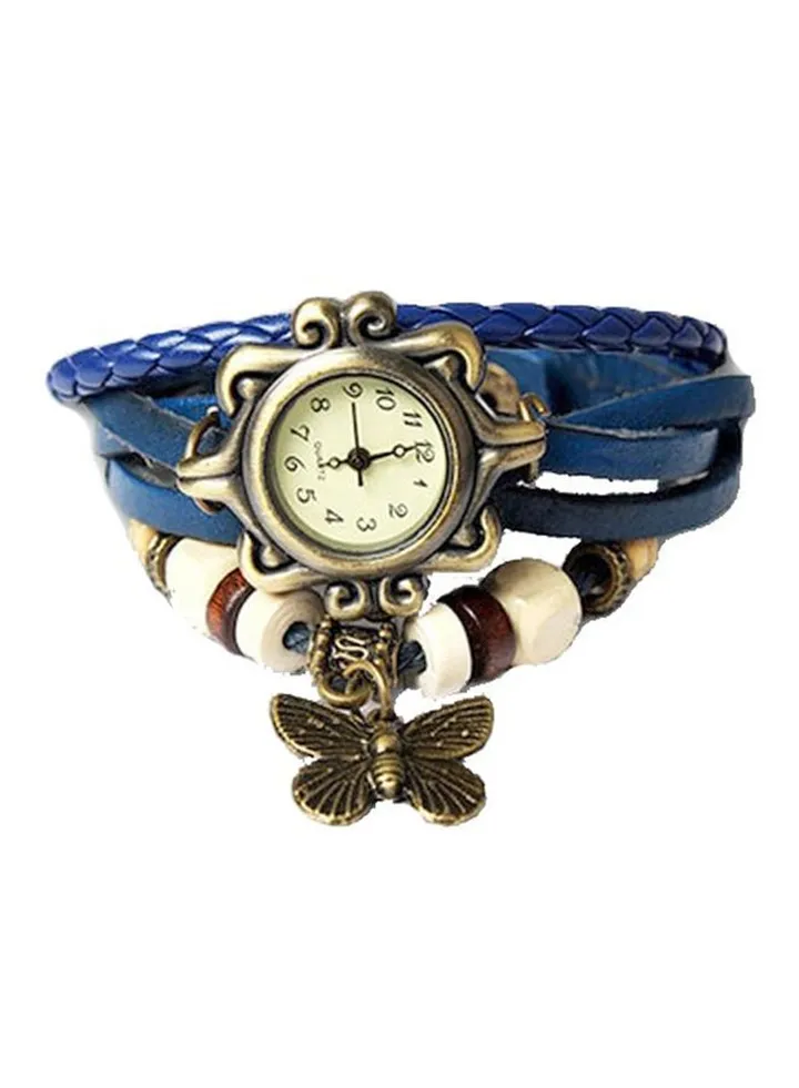Women's Chic Vintage Inspired Butterfly Bracelet Watch Blue BC-FA-BFLY-3-001BL