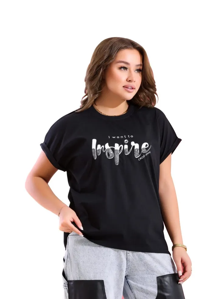 "Printed half sleeve T-shirt "