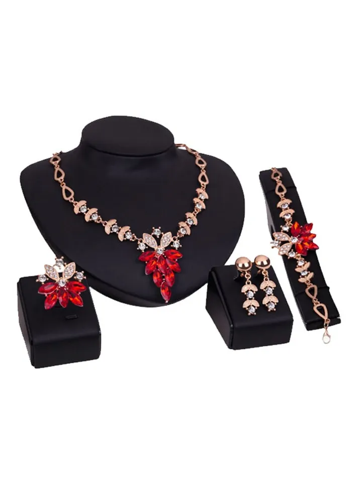 4-Piece Necklace Earring Jewelry Set
