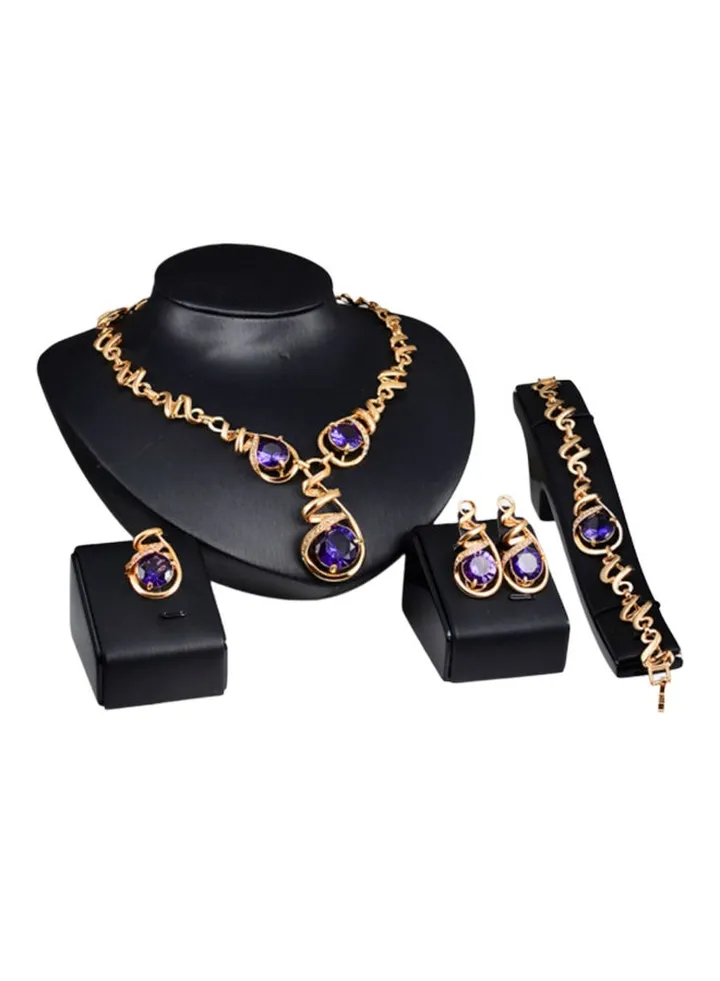 4-Piece Necklace Earring Jewelry Set