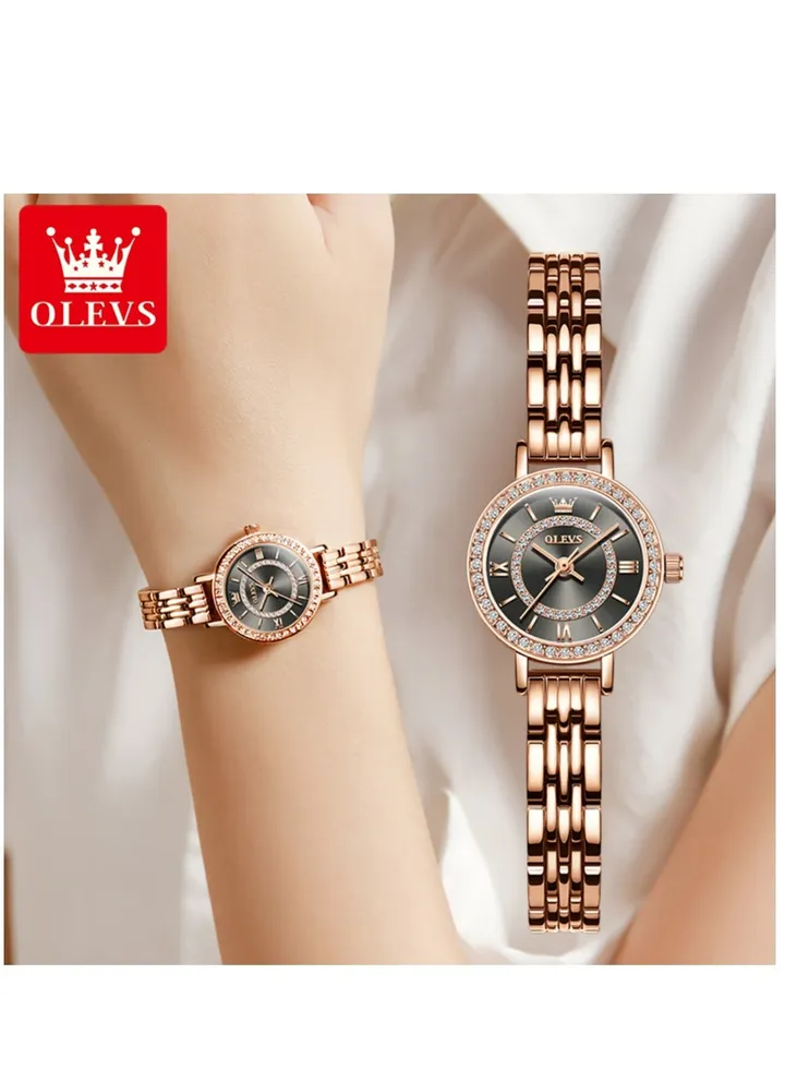 Watches for Women Fashion Stainless Steel Water Resistant Watch Gold 5508