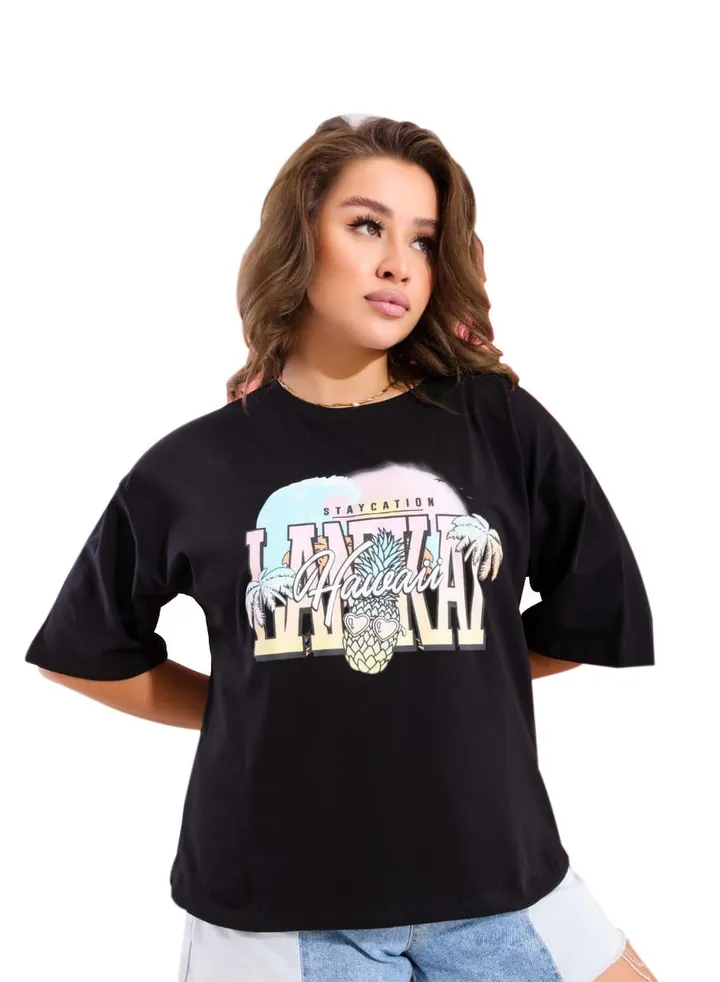 "Printed half sleeve T-shirt "