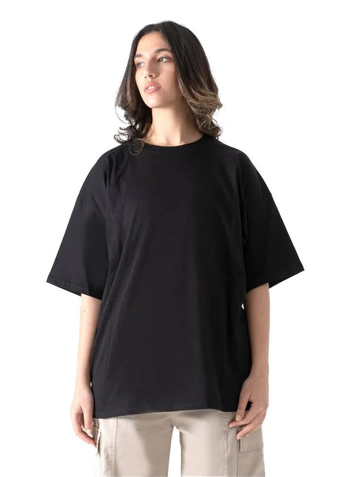 Black Oversized Crew Neck T-Shirt