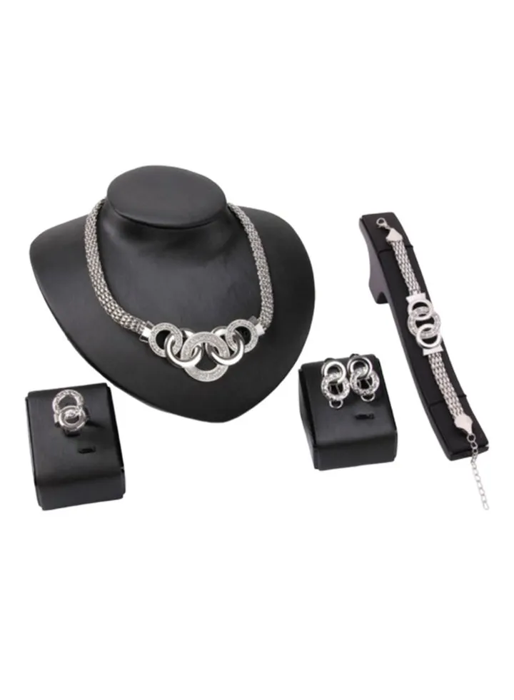 4-Piece Necklace Earring Jewelry Set