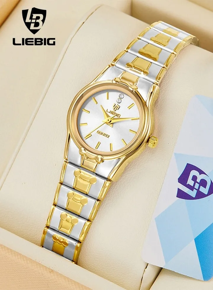 LIEBIG Fashion Watch Quartz Couple Luxury Golden Stainless Steel Waterproof Casual Watch Gift For Women