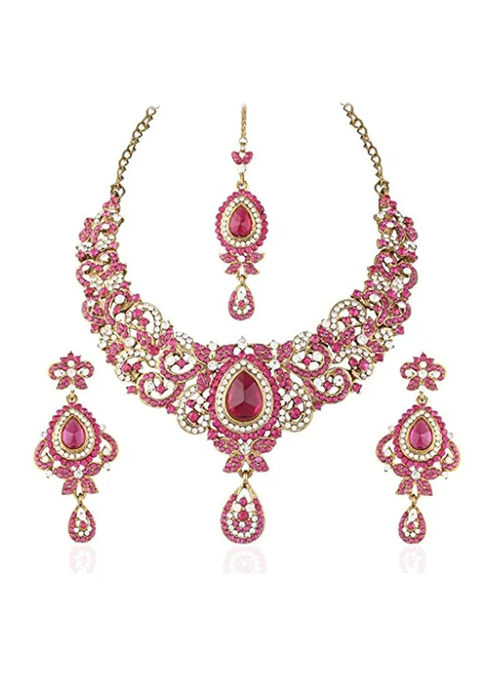 Gold Plated Stone Necklace Set