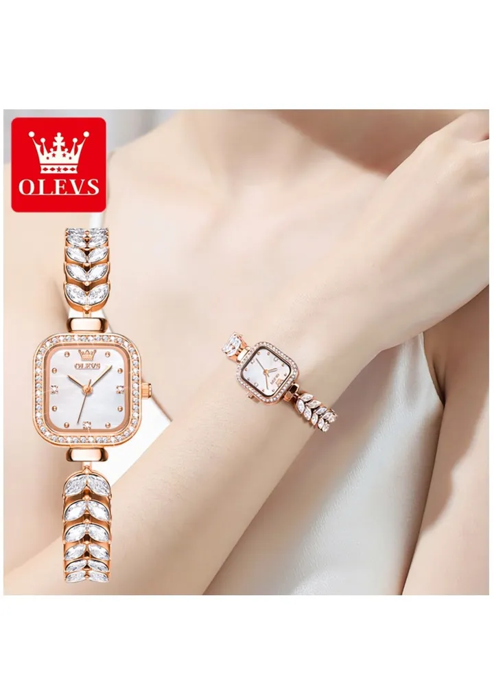 Watches for Women Fashion Quartz Stainless Steel Water Resistant Watch Gold 9987