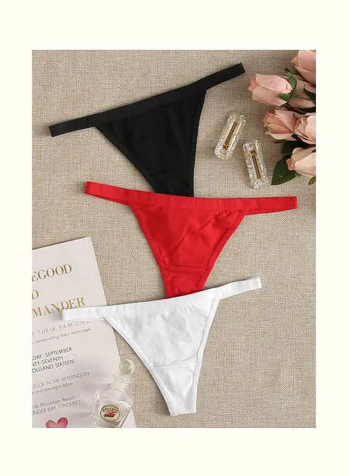 Bundle OF (3) - No Show Cotton Panties Multicolour