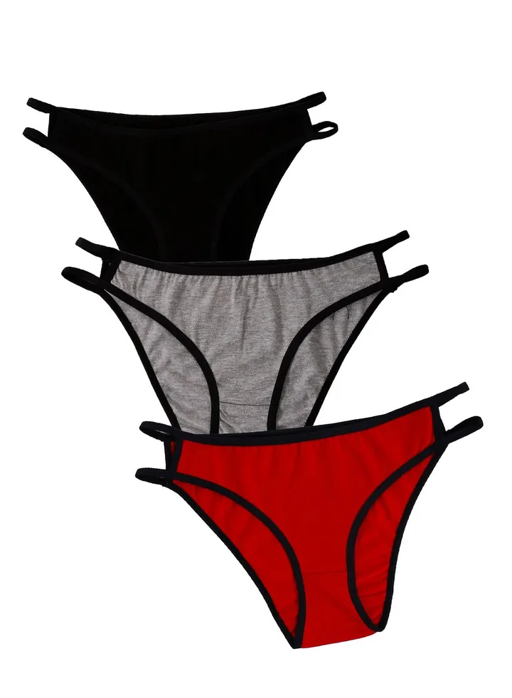 Mesery Bundle OF (3) Cotton Panties - Multicolor