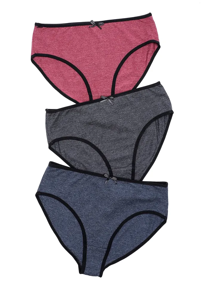 Bundle OF Three Brief Smooth Cotton Hipster Panties