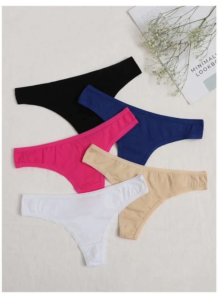 Mesery Bundle Of (5) Solid Underwear - For Women