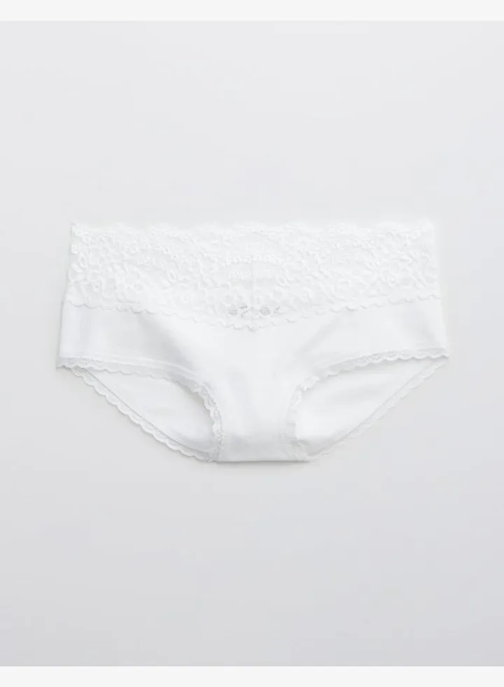 Aerie Cotton Eyelash Lace Boybrief Underwear