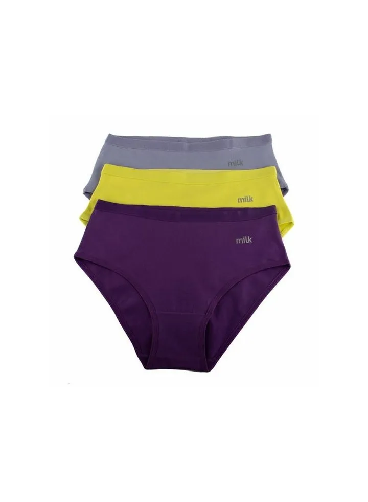 MILK® Basics Women Briefs Bundle of 3 Plain Colored Briefs
