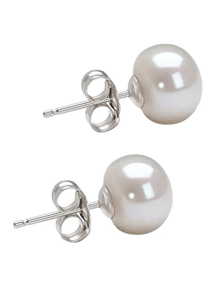925 Sterling Silver Cultured Pearl Earrings