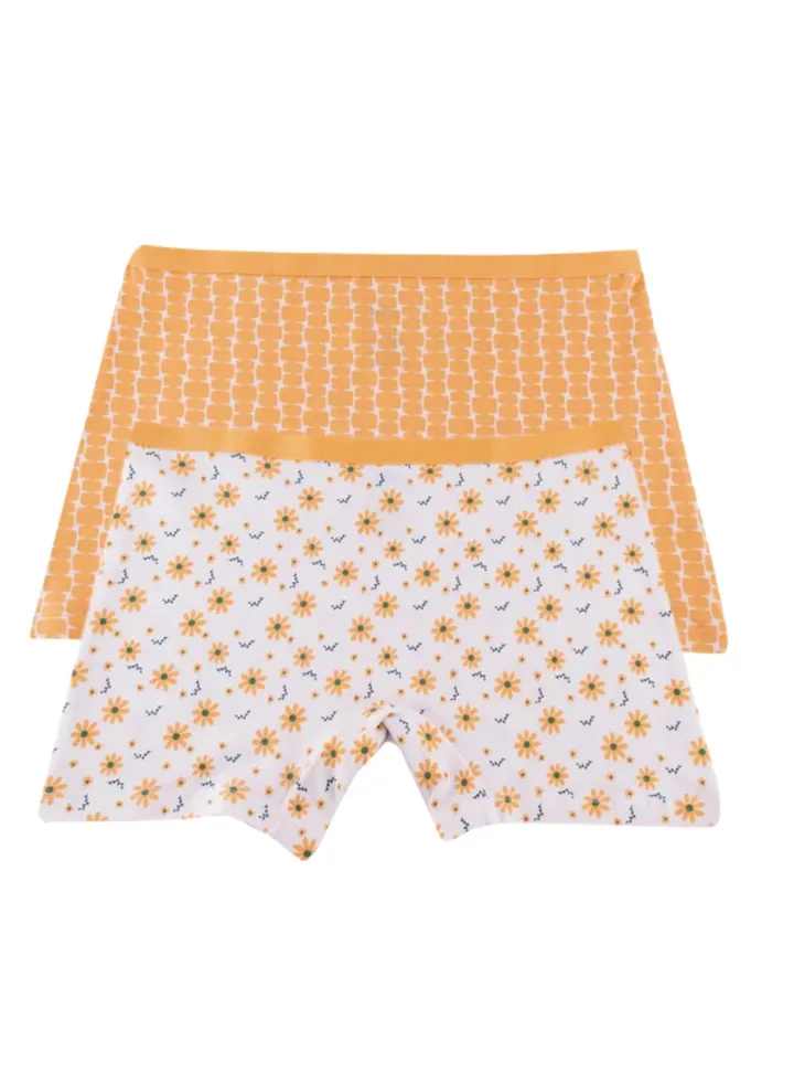 Pack Of 2 Printed Cotton Hot Short Panties For Women