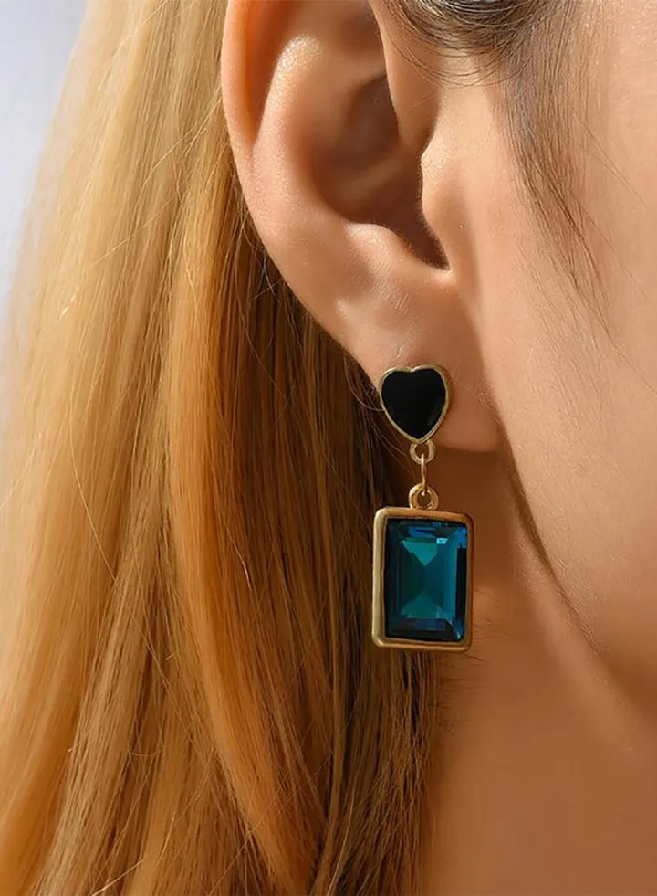 Heart Gemstone Earrings