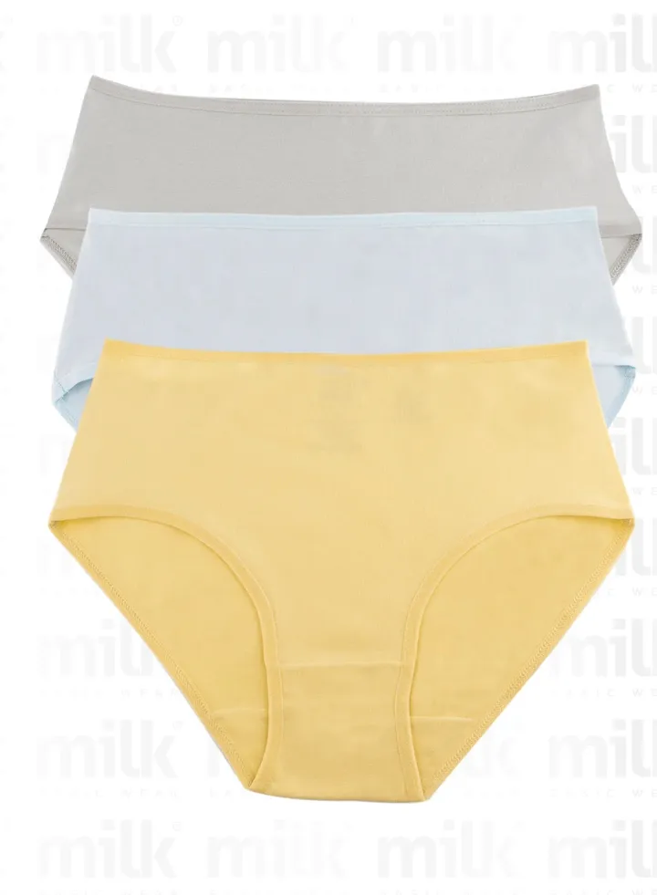MILK® Basics Underwear Midi women Bundle of 3 Plain Colored Midis