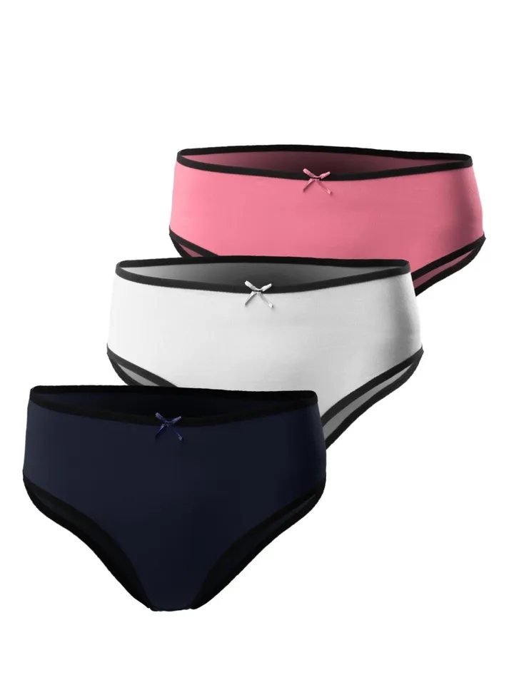 Mesery Bundle OF 3 Smooth Cotton Hipster Panties