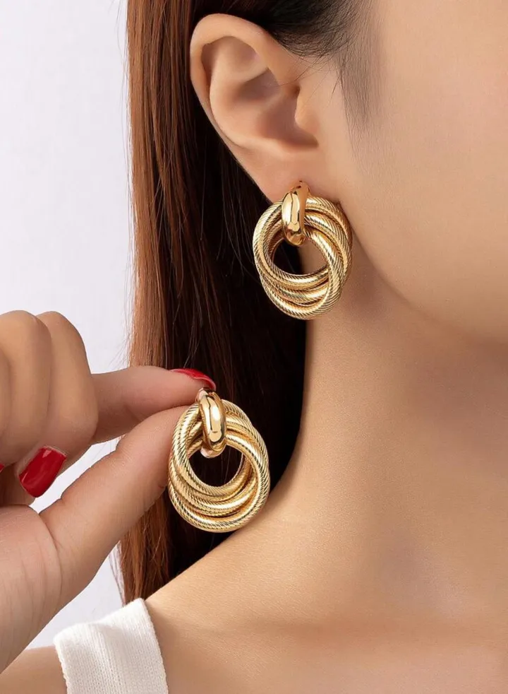 Stylish Gold Plated Earrings For Women