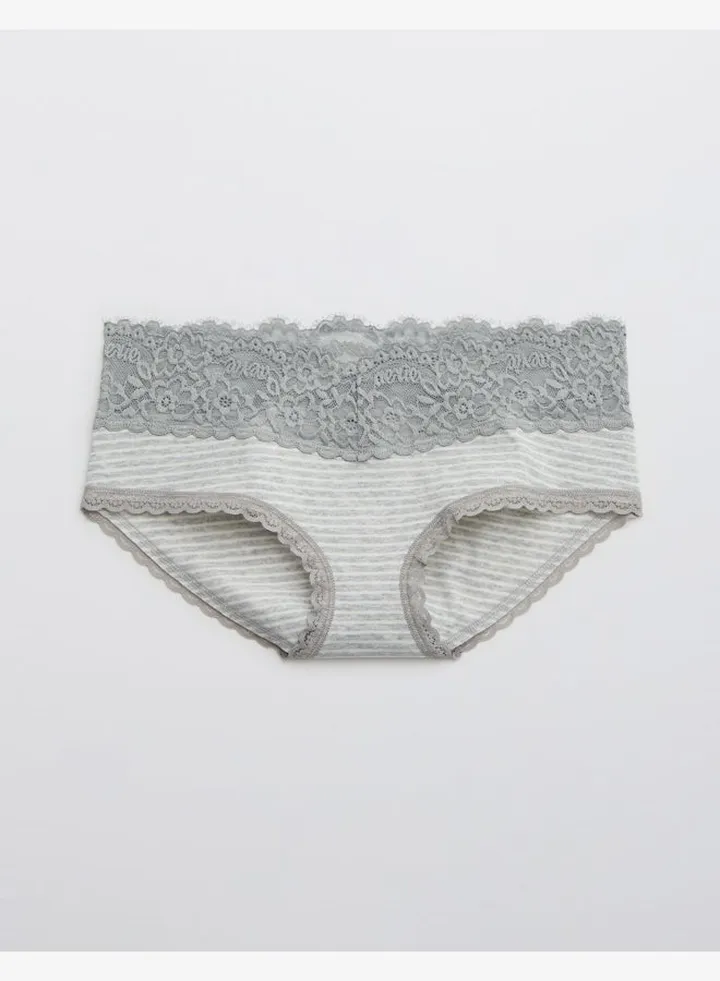 Aerie Cotton Eyelash Lace Boybrief Underwear