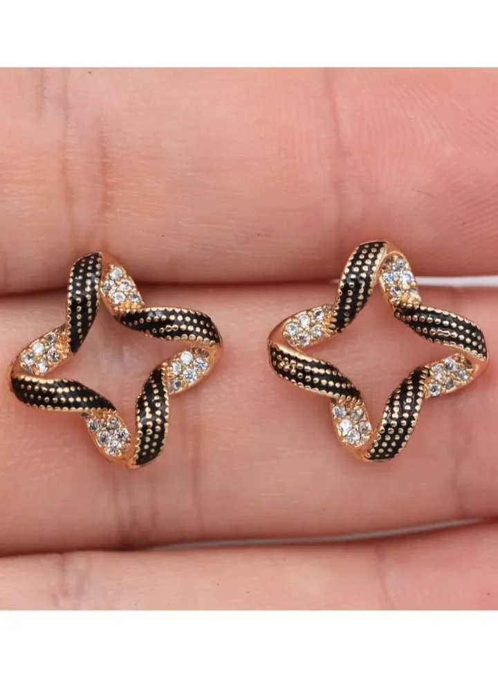 18k Gold Plated Cubic Zircon Earrings