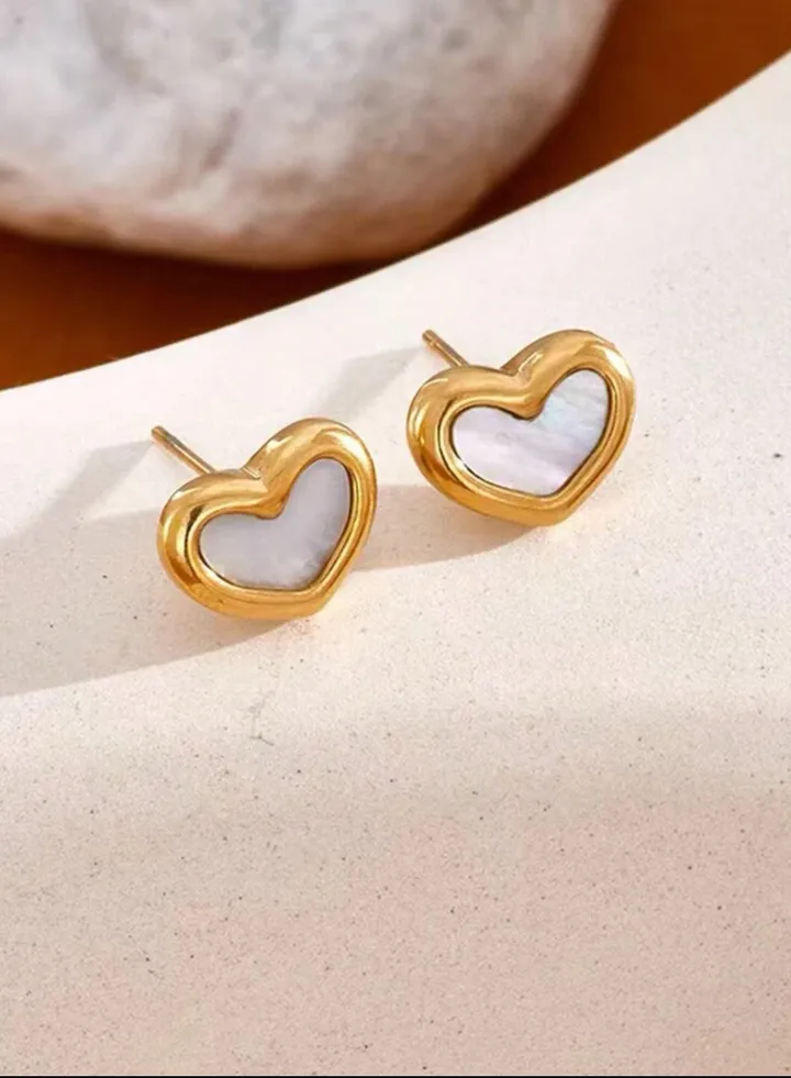 Elegant Stainless Steel Gold Plated Earrings For Women