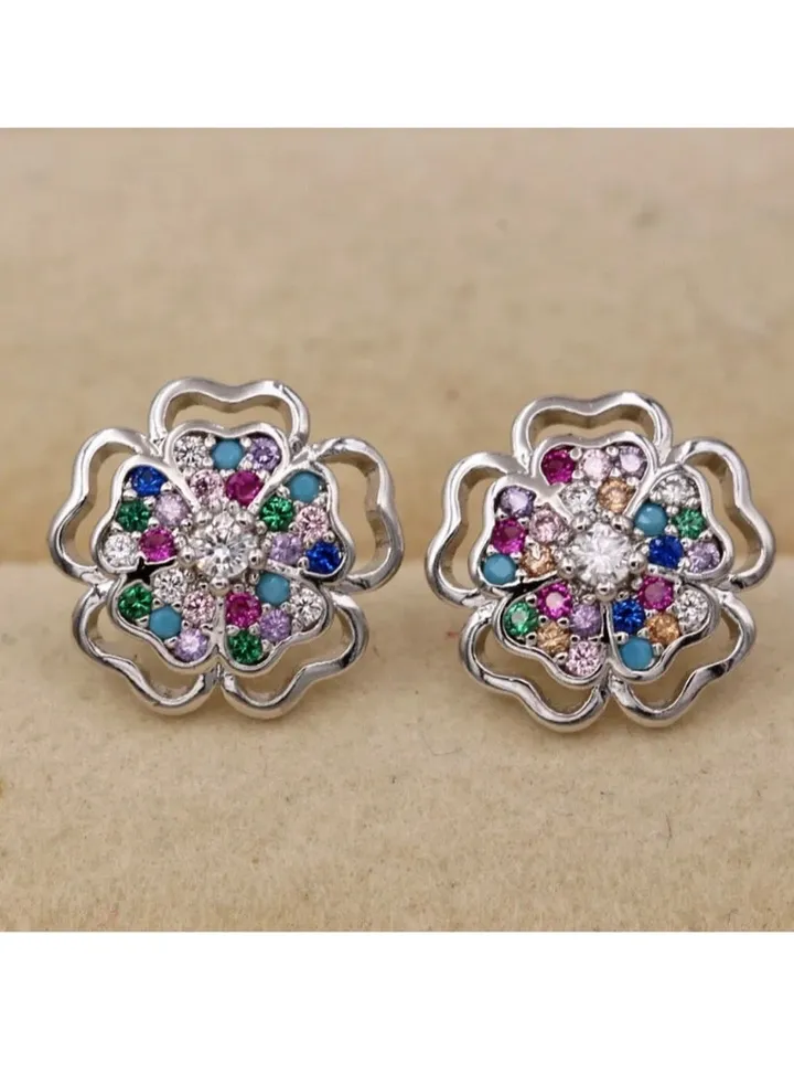 18k White Gold Plated Earrings For Women