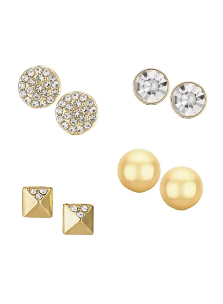 Gold 4Pcs Earring Pack