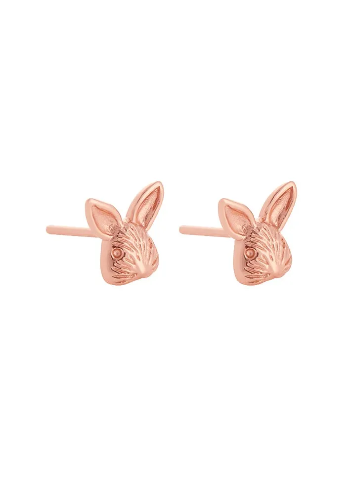3D Bunny Women Stud Earrings - OBJAME110