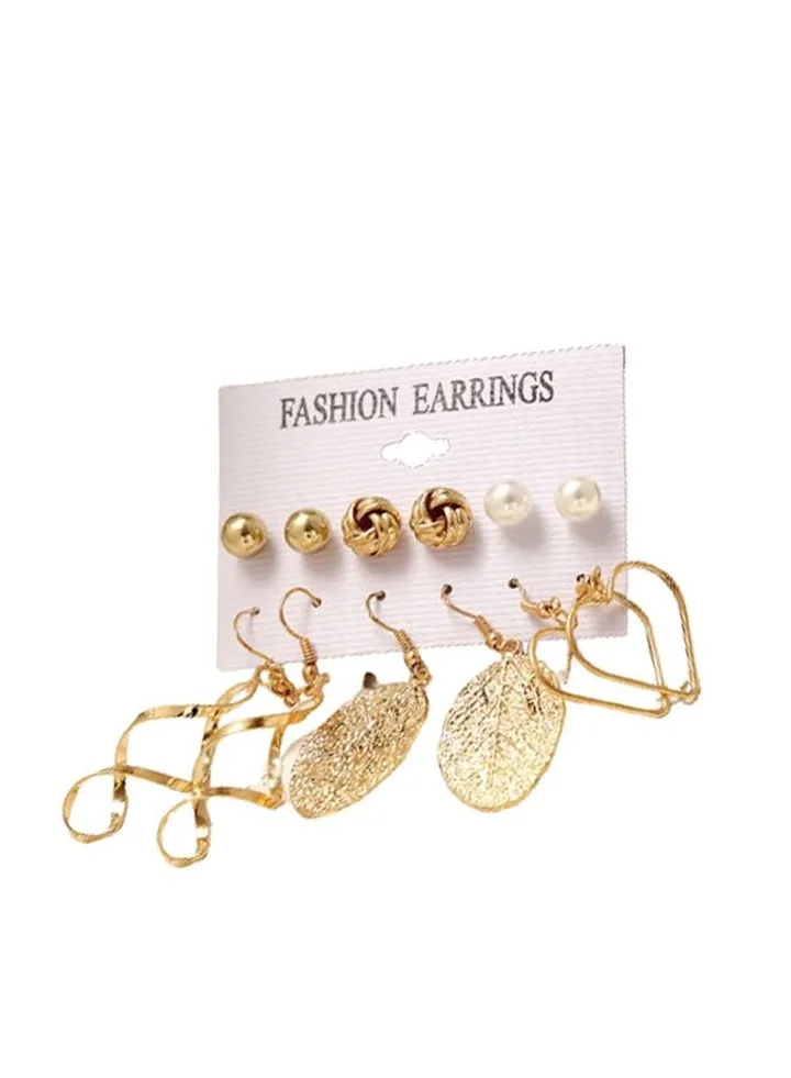 6 Pair Alloy Earring Set